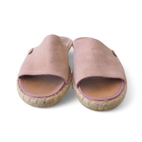 Verbenas Suede Espadrille Slide Sandals "Antique Blush Pink" Women's 8.5/39 - Picture 3 of 10